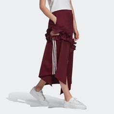 Adidas X J Koo Standout Ruffle Skirt New With Tags 53% Recycled Polyester / 25% Cotton / 17% Polyester / 5% Elastane Interlock Side Pockets; Drawcord On Elastic Waist Frills On Sides; Pintuck Details; Asymmetric Hem Product Color: Maroon Product Code: Ft9904 Sent From A Pet Friendly, Non-Smoking Home Found Me On Google? Make A New Poshmark Account With My Code “Sell_bliss” For A $10 Shopping Credit! Trendy Adidas Bottoms For Spring, Red Asymmetrical Skirt With Ruffles, Adidas Red Bottoms For Spring, Red Adidas Bottoms For Spring, Adidas Wide Leg Bottoms For Spring, Red Ruffled Bottoms For Spring, Adidas Fitted Skirt For Spring, Fitted Adidas Skirt For Spring, Red Ruffled Bottoms For Fall