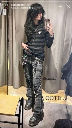 Punk Fits Male, Vkei Outfits Masc, Visual Kei Outfits Male, Alt Outfit Men, J Fashion Men, Mall Goth Masc, Alt Clothes Men, Masculine Alternative Outfits