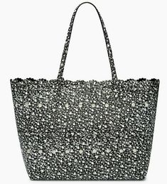 100% AUTHENTIC REBECCA MINKOFF BRAND. NEW WITH TAG. REBECCA MINKOFF LEATHER STRUCTURED STUD & PERFORATED DETAILS TOTE BAG BLACK MULTI A total statement tote, this Rebecca Minkoff bag not only has an intricate floral pattern but also has silver-tone stud details and laser-cut floral designs. Plus, it comes with a removable zipper pouch that can double as a clutch! A pretty addition to your collection, the Rebecca Minkoff Structured Tote, too cute to pass up. Made of leather with scalloped, stud a Rebecca Minkoff Bag, Tote Bag Black, Too Cute, Black Tote Bag, Floral Designs, Zipper Pouch, Rebecca Minkoff, Laser Cut, Floral Pattern