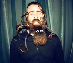 "Mr. Incredibeard" is back with new....incredible.....beards.... http://www.boredpanda.com/beard-style-designs-mr-incredibeard-isaiah-webb/ Crazy Beard, Beards And Mustaches, Beard Designs, Beard Art, Hipster Beard, Beard Humor, Beard Life