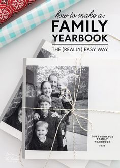 a family year book with the title how to make an easy yearbook