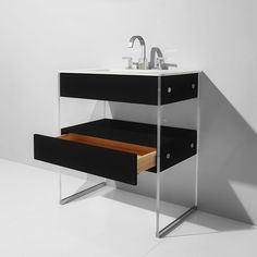 a bathroom vanity with two drawers and a sink