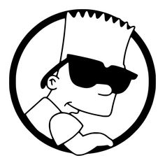 a black and white drawing of a man with sunglasses on his head wearing a chef's hat