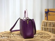 Size: Standard Size It comes with Dust box, Care manual, Tag, and Paper bag. Luxury Purple Rectangular Bag, Luxury Purple Bag With Top Carry Handle, Luxury Purple Bag For Gift, Luxury Purple Bags For Gifts, Purple Office Bag With Detachable Handle, Luxury Purple Bags For Everyday Use, Luxury Purple Top Handle Bag, Purple Top Handle Bag For Office, Luxury Everyday Purple Bags