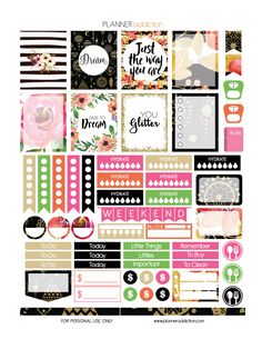 the planner sticker kit is full of different things to do with your planner and it's contents