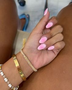 #acrylics #pink #nails Nails With A Pink Dress, Nail Inso Short Almond, Cute Pink Homecoming Nails, Light Pink Nails For Hoco, Simple Light Pink Nails Design, Hoco Nail Ideas Pink Dress, Homecoming Nails Pink Dress, Basic Pink Nail Designs, Pink Nails Inspo Almond