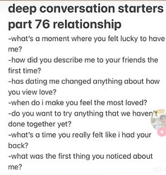 Conversations Starters, Deep Conversation Starters, Deep Conversation