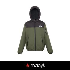 in stock Khaki Weatherproof Hooded Jacket, Hooded Olive Parka For Outdoor, Functional Green Hooded Jacket With Double-lined Hood, Olive Hooded Parka For Outdoor, Sporty Green Hooded Parka, Green Hooded Windbreaker For Cold Weather, Khaki Nylon Hooded Jacket With Double-lined Hood, Sporty Khaki Hooded Outerwear, Green Windbreaker With Adjustable Hood For Cold Weather