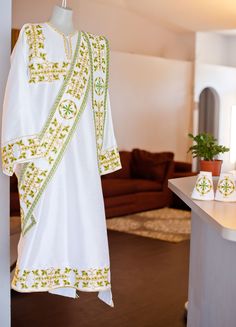 Orthodox deacon vestments set. Fully embroidered, made from silk. It includes stikharion, cuffs and orarion. After the order we will ask your measurements. It takes about four week to produce it and ship to you. We locate in FL, USA. Traditional Green Wear With Gold Embroidery, Green Traditional Wear With Gold Embroidery, Traditional Green Kurta With Gold Embroidery, Green Traditional Wear With Gold Embroidery For Eid, Ceremonial White Traditional Wear With Gold Embroidery, Traditional White Sets With Gold Embroidery, Traditional White Agbada For Ceremonial Occasions, White Kaftan With Embroidered Border For Wedding, Green Sets With Gold Embroidery In Traditional Drape