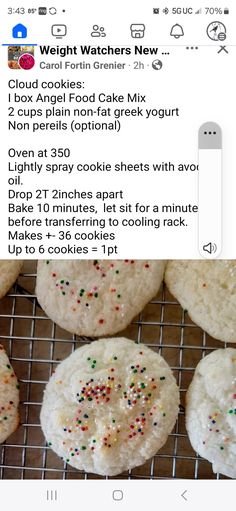 an image of some cookies with sprinkles on them and the recipe below