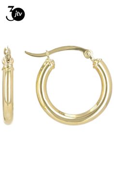 14k Yellow Gold Hoop Earrings. Measure approximately 13/16" L x 1/8" W and have saddleback backings. Small Hoop Hinged 14k Gold Jewelry, 14k Gold Small Hoop Hinged Jewelry, Yellow Gold Hoop Earrings With Lever Back, Small Hoop Yellow Gold Nickel-free Earrings, Nickel-free Yellow Gold Round Hoop Earrings, Nickel-free Yellow Gold Hoop Earrings For Formal, Nickel-free Yellow Gold Hoop Earrings For Formal Occasions, Nickel-free Small Hoop Yellow Gold Huggie Earrings, Nickel-free Small Hoop Huggie Earrings In Yellow Gold