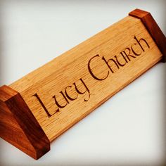 a wooden sign that says lacy church on it