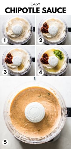 how to make chipotle sauce in a food processor with step by step instructions