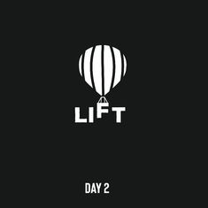 a hot air balloon with the word lift on it's side and an image of a