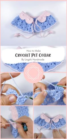 how to make crochet pet collar by lingah handmade - step by step instructions