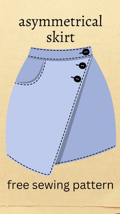 the asymmetrical skirt is free sewing pattern