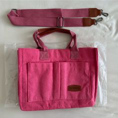 Brand New Still In Bag Corduroy Design Medium Size Bag Corduroy Tote Bag, Suede Tote Bag, Women Bags Fashion, Market Tote, Levi Jeans 501, Cool Backpacks, Distressed Black Jeans, Reusable Bags, Pink Bag