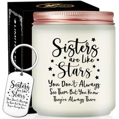 PRICES MAY VARY. 【Sister Birthday Gifts from Sister】 A great candle with a humorous quote is the best gift idea for big sister, sister, best sister, little sister, new sister, twin sister, dear sister, dog sister, dance sister, navy sister, step-sister or any fabulous in your life. Surprise a special someone in your life with gift candles that they can light up immediately! 【Funny Sisters Gifts for Any Occasion】 A perfect gift for your sister on mother’s day, valentine's Day, Christmas, birthday Sister Basket Ideas, Gifts For Big Sister, Navy Sister, Sister Birthday Gifts, Funny Sister Gifts, Gift Candles, Sister Birthday Gift, Novelty Candles, Lavender Scented Candle