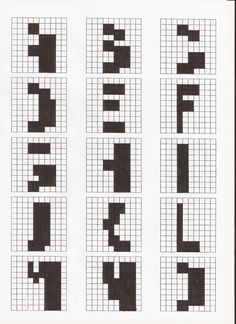 an image of some type of crosswords that are black and white with squares