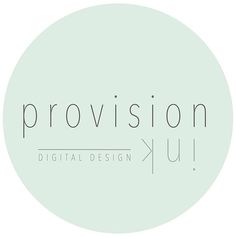 the word provision is written in black on a light green circle with white background