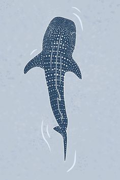 a drawing of a whale swimming in the ocean with bubbles coming out of it's mouth