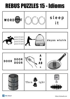 the words and symbols in this worksheet are labeled to help students learn how to read