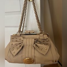 Bebe Fancy Tan And Gold Bag Never Used Gold Bag, Gold Cream, Cream And Gold, Bag Shoulder, Shoulder Bags, Bag Lady, Shoulder Bag, Cream, Women Shopping