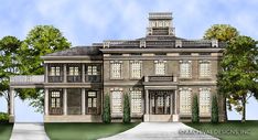 this is an artist's rendering of a large house