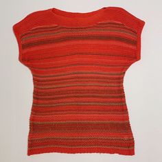 C Apparel Cap Sleeve Sweater. Coral/Orange Color With Stripes. 100% Cotton. Perfect For Spring/Summer. Nwt. Size Small, Measurements Laying Flat 18.5” Pit To Pit, 25.5” Shoulder To Hem. Orange Knitted Crew Neck Top, Fitted Knitted Orange Top, Fitted Orange Knitted Tops, Red Knitted Casual Tops, Orange Knitted Summer Tops, Casual Knitted Beach Top, Summer Orange Knitted Tops, Orange Knit Vacation Top, Orange Knit Top For Vacation