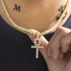 Gender: Unisex Ankh Cross, Expensive Jewelry Luxury, Gold Pendants, Tennis Chain, Gold Cross Pendant, Elephant Pendant, Expensive Jewelry, Solid Gold Jewelry, Hip Hop Jewelry