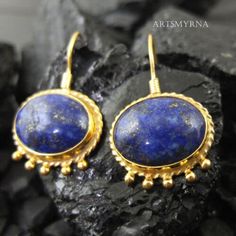 Check out this item in my Etsy shop https://www.etsy.com/listing/780555453/lapis-gemstone-earrings-lever-back Artisan Oval Earrings As A Gift, Handmade Oval Earrings In Fine Jewelry Style, Handmade Oval Fine Jewelry Earrings, Artisan Oval Earrings For Gifts, Cabochon Dangle Earrings As Gift, Bohemian Cabochon Earrings As Gift, Sterling Silver Cabochon Earrings Gift, Round Cabochon Earrings As Gift, Cabochon Dangle Earrings For Gift