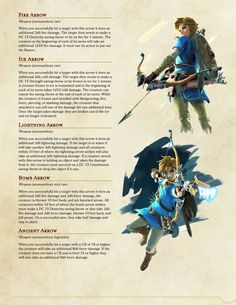 the legend of zelda's character sheet for an upcoming nintendo wii game,