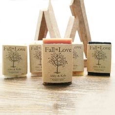 Fall In Love Bridal Shower – Elegant Wedding Ideas Wedding Soap Favors, Fall Party Favors, Wedding Soap, Soap Wedding Favors, Love Autumn, Custom Party Favors, Wedding Favors Fall