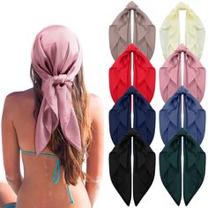 PRICES MAY VARY. One Dimension Fits Most People: the square hair scarf is 70 x 70 cm/ 27.56 x 27.56 inches, which is in proper size, suitable for most women and girls, very easy to fold and carry Rich in Colors: you will receive 8 pieces of square scarves for women in one package, including red, black, pink, navy, beige, army green, dark blue, khaki, you can choose to match your daily different types of clothes and bags according to your preference Lightweight and Smooth Material: the square sca Pink Headband For Beach, Pink Beach Headband Hair Accessory, Pink Beach Headband, Beach Headband Hair Accessories, Summer Beach Hair Accessories, Pink Headband Headscarf For The Beach, Pink Headband Headscarf For Beach, Summer Beach Hair Accessories One Size, One Size Summer Beach Hair Accessories