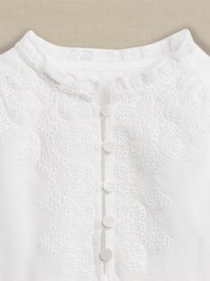 RAMIE EYELET DRESS FOR BABY | Banana Republic Dress For Baby, White Eyelet Dress, Shank Button, Eyelet Dress, Tiered Dress, Dress White, Baby Dress, White Shorts, Banana Republic