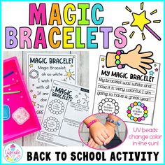 the back to school activity pack for magic bracelets