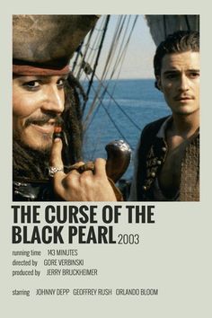 the curse of the black pearl 2003 poster with johnny depp, captain jack sparrow