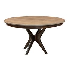 a round wooden table with two crossed legs on an isolated white background for use as a centerpiece