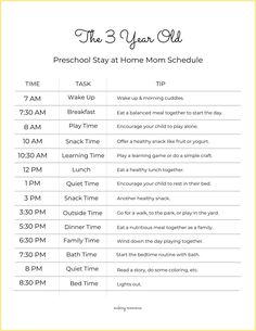 Are you a stay-at-home mom struggling to create a routine for your little one? Look no further! Our sample daily schedule for three-year-olds is here to save the day. From playtime to learning activities, we've got you covered. Check out our blog post for a step-by-step guide and valuable tips on creating an organized day for your little munchkin. Get ready to see happier days and more productive moments together! Start planning your stay at home mom schedule today! Sample Stay At Home Mom Schedule, Sahm Schedule Daily Routines 2 Under 2, Daily Toddler Schedule Stay At Home, Stay At Home Mom Schedule Toddler, Three Year Old Homeschool Schedule, Daily Routine For Stay At Home Mom, Productive Stay At Home Mom Schedule