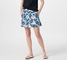 Stroll around town, a hiking trail, or your neighborhood in this stylishly-stretchy skort that wicks away moisture while you're getting those steps in. From Cuddl Duds. Spring Stretch Shorts For Outdoor Activities, Casual Summer Skort For Outdoor Activities, Casual Skort For Summer Outdoor Activities, Casual Outdoor Skort With Pockets, 4-way Stretch Bottoms For Outdoor Spring Activities, Casual Summer Outdoor Skort, Casual 4-way Stretch Spring Shorts, Cuddl Duds, Hiking Trail