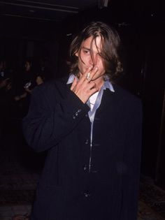 'Actor Johnny Depp Smoking a Cigarette' Premium Photographic Print | Art.com Johnny Depp Long Hair, Johnny Depp 90s, Johnny Depp And Winona, Celebrity Posters, John Depp, جوني ديب, Kaptan Jack Sparrow, Young Johnny Depp, Johnny D