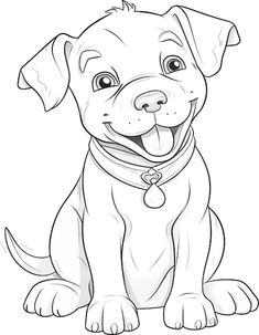 a cartoon dog sitting down with his tongue out and eyes wide open, looking at the camera