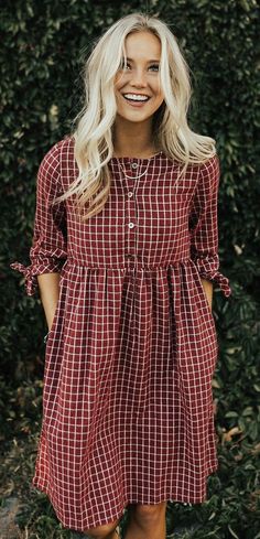 Plaid Dress, Leggings Fashion, Modest Fashion, Autumn Winter Fashion, Cute Dresses, Plus Size Fashion, Winter Fashion, Fall Outfits