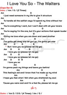 คอร์ดเพลง I love you so - The Walters [คอร์ดเพลงง่ายๆ] I Love You So Guitar Chords, Easy Guitar Songs Chords, Cord Guitar, Guitar Cord, Song Notes, Basic Guitar Lessons, Easy Guitar Songs, Guitar Chords For Songs, Pink Sweat