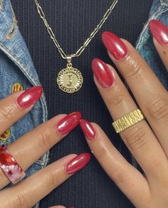 Gorgeous Red & White Valentine’s Day Nails - Really Rusha 2024 | Valentines Nails Short Chrome Nail Colors, August Nails, Red Nail, Manicure Y Pedicure, Dream Nails, Best Nail