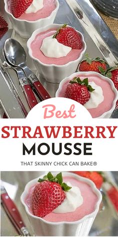 Easy Strawberry Mousse, Strawberry Mousse Recipe, Spring Cooking, Strawberry Mouse, Season Recipes, Cottagecore Food, Fresh Strawberry Recipes, Valentines Recipes Desserts