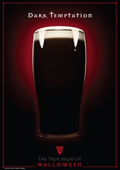 a dark beer in a glass with the words dark tentation on it