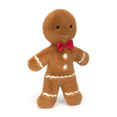 Peluche galleta de jengibre super grande Christmas Jelly, Jellycat Plush, Jellycat Toys, Embroidered Buttons, Jellycat Stuffed Animals, Jelly Cat, Cookie Tins, Red Tartan, Cute Stuffed Animals