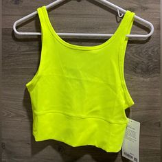 Brand New Neon Power Pivot Tank, Pullover Half Zip, Lululemon Long Sleeve, Lululemon Scuba Hoodie, Lululemon Define Jacket, Running Tank Tops, Lululemon Tops, Ribbed Tank Tops, Lululemon Women