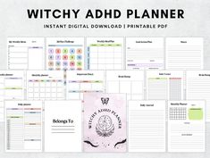 Are you tired of poor time management and other problems caused by ADHD? This Adhd Planner is designed to help you stay focused and motivated throughout the month! It has a variety of Adhd Planners so that you can plan everything in advance and never regret it later on! ► Pages Included: * Belongs To * Editable Files * Daily planner * Daily Journal * Weekly planner * Monthly Planner 2 unique page * Important Dates * Habit Tracker * Brain Dump 2 pages * My Weekly Menu * 30 Day Challenge * Weekly Meal Plan * Goal Action Plan * Notes * Thank you ► What you will get? - 1 x Witchy Adhd Planner (20+ pages) - Printable A4 Paper Size ► NATURE OF PRODUCT THIS IS A DIGITAL DOWNLOAD, NO PHYSICAL ITEM WILL BE SHIPPED. ► TERMS OF USE After Purchasing this file, you are allowed to use this file as many Bujo 2025, Wedding Website Examples, Website Examples, Journal Weekly, Planner Tracker, Planner Pdf, Planner Monthly, Weekly Menu, Weekly Planning